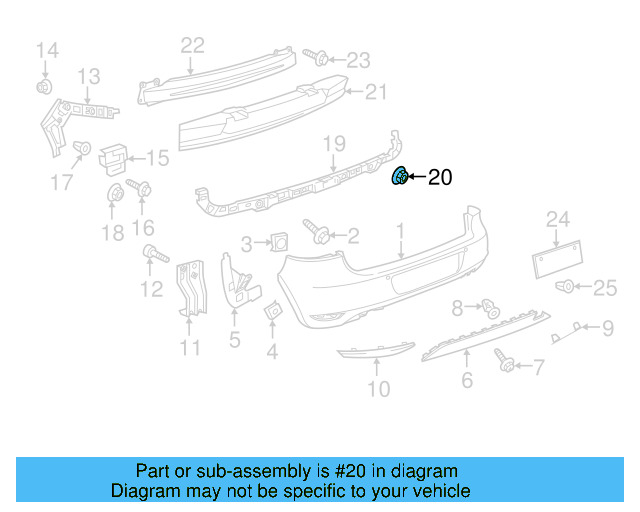 Bumper Cover Support Rail Nut N-910-189-01 - View 11
