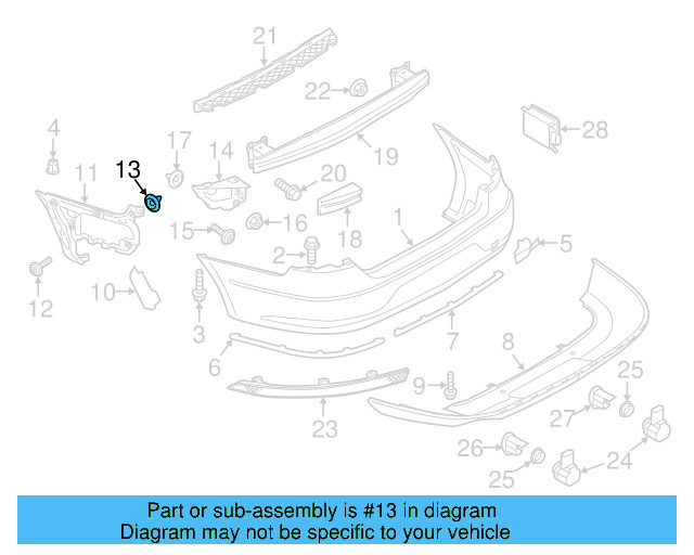 Bumper Cover Support Rail Nut N-910-189-01 - View 7
