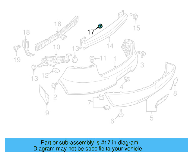Bumper Cover Support Rail Nut N-910-189-01 - View 18