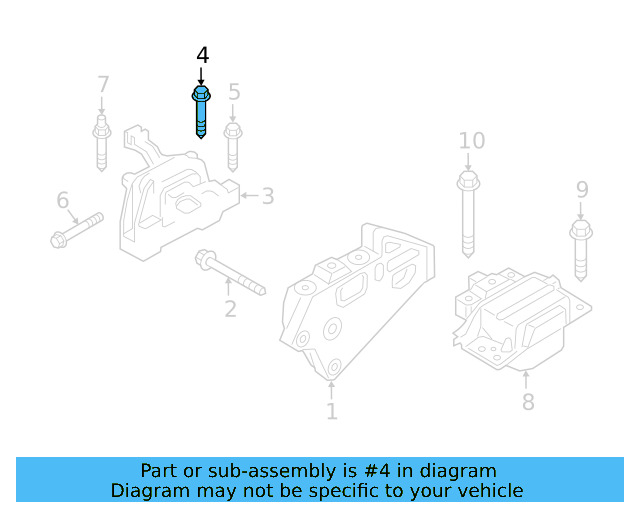 Side Support Mount Bolt N-910-214-03