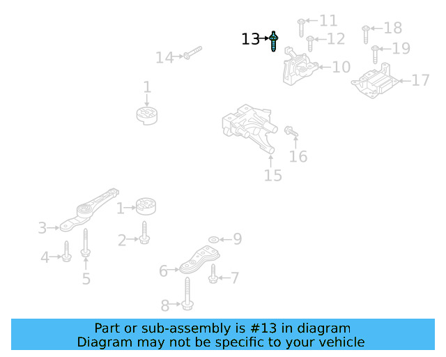 Motor Mount Stud N-910-296-02 - View 90