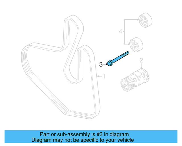 Belt Tensioner Mount Bolt N-910-329-01 - View 9