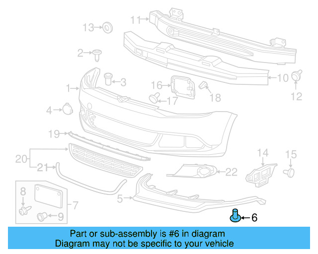 Radiator Support Panel Reinforcement Bolt N-910-338-02 - View 57