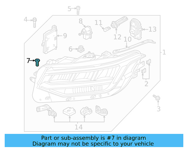 Headlamp Assembly Mount Bolt N-910-423-01