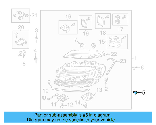 Headlamp Assembly Mount Bolt N-910-423-01 - View 87