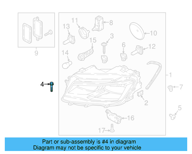 Headlamp Assembly Mount Bolt N-910-423-01 - View 37