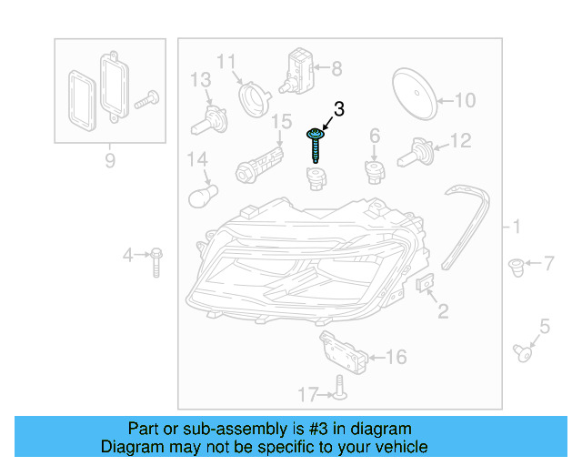 Headlamp Assembly Mount Bolt N-910-423-01 - View 33