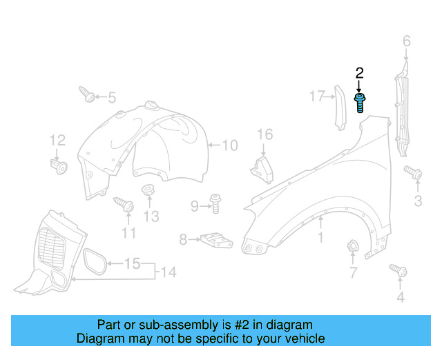 Fender Upper Bolt N-910-432-01 - View 5
