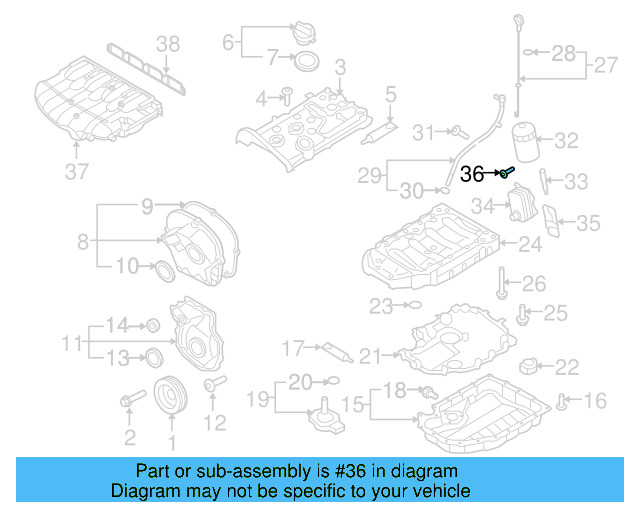 Upper Oil Pan Bolt N-910-488-02 - View 42
