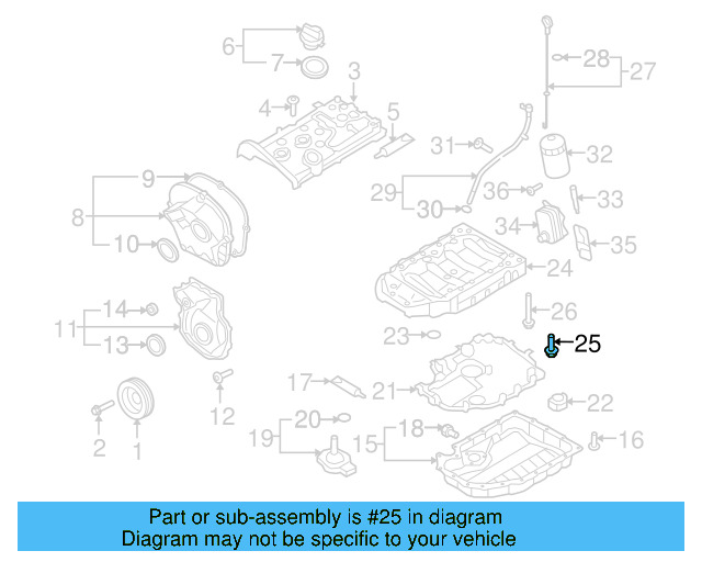 Upper Oil Pan Bolt N-910-488-02 - View 49