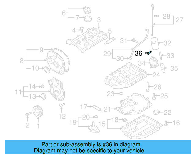 Upper Oil Pan Bolt N-910-488-02 - View 48