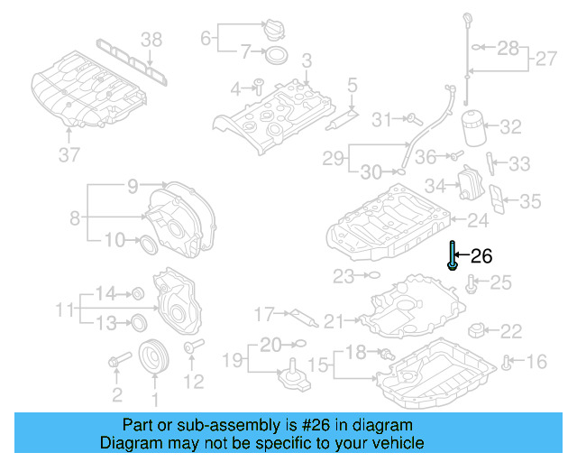 Upper Oil Pan Bolt N-910-506-01 - View 13