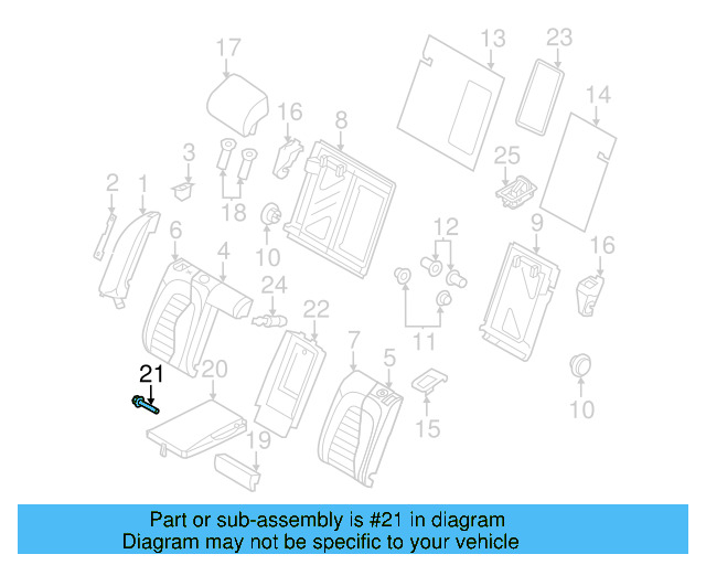 Armrest Assembly Pivot Bolt N-910-595-01 - View 2