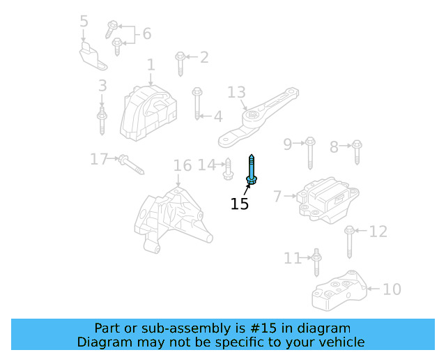 Rear Support Mount Bolt N-911-671-01 - View 102