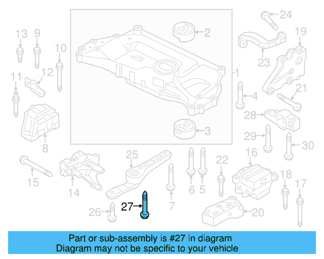Rear Support Mount Bolt N-911-671-01 - View 138