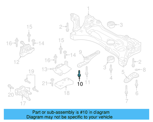 Shock Mount Bolt N-910-661-01 - View 2