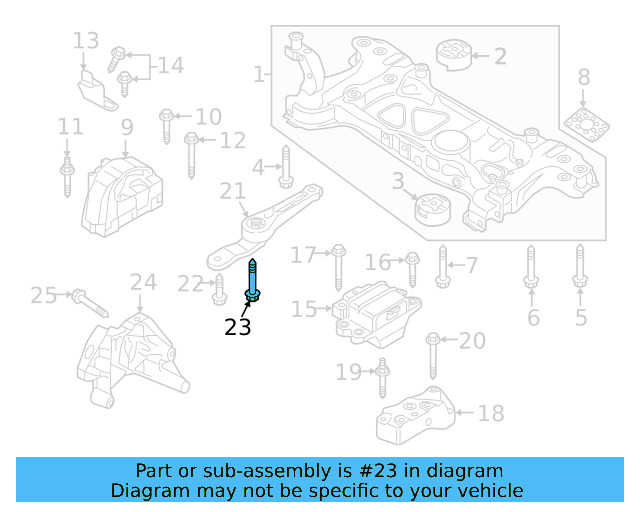 Rear Support Mount Bolt N-911-671-01 - View 69