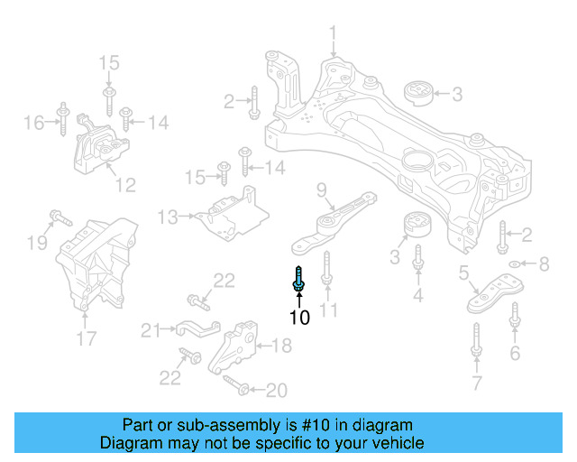 Rear Support Mount Bolt N-911-671-01 - View 118