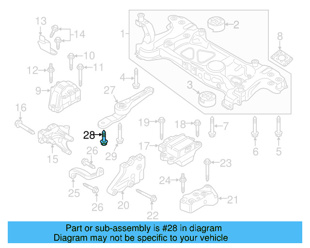 Rear Support Mount Bolt N-911-671-01 - View 71