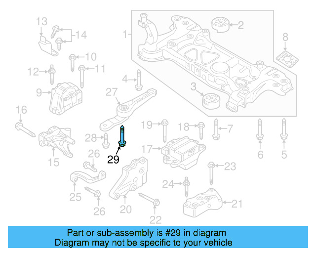 Rear Support Mount Bolt N-911-671-01 - View 72