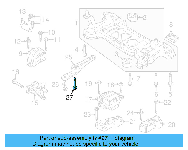Rear Support Mount Bolt N-911-671-01 - View 74