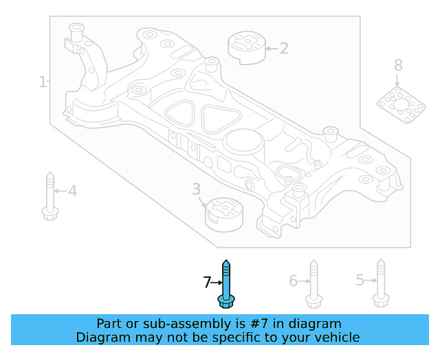 Engine Cradle Mount Bolt N-105-580-02 - View 31