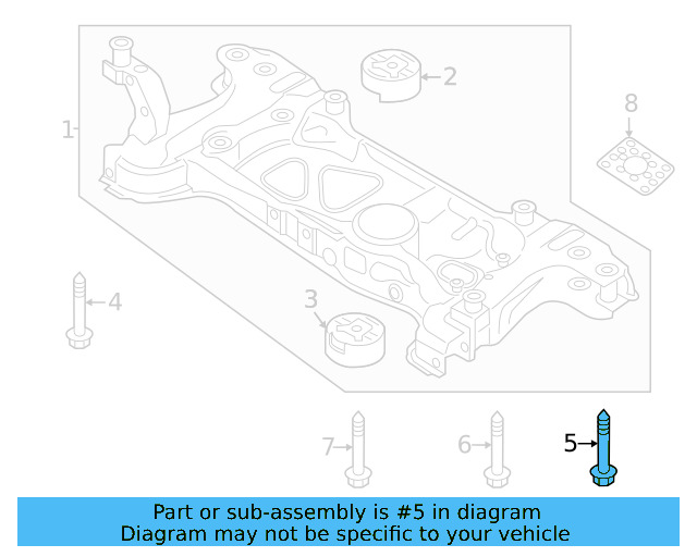 Engine Cradle Mount Bolt N-105-580-02 - View 40