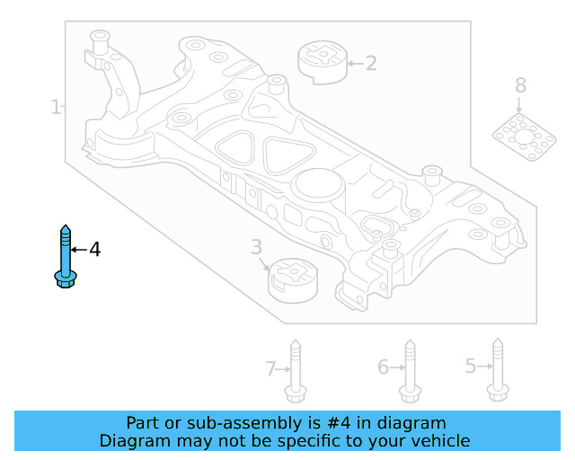 Stabilizer Bar Mount Bolt N-910-734-01 - View 12