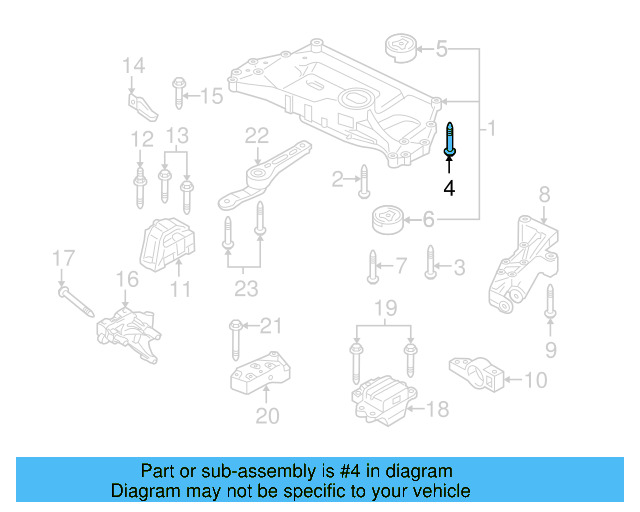 Stabilizer Bar Mount Bolt N-910-734-01 - View 33