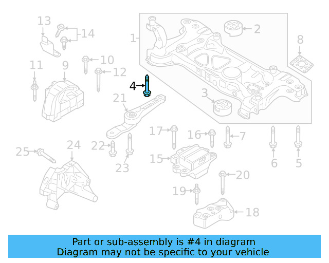 Stabilizer Bar Mount Bolt N-910-734-01 - View 14