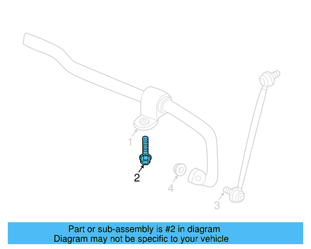 Stabilizer Bar Mount Bolt N-910-734-01 - View 16