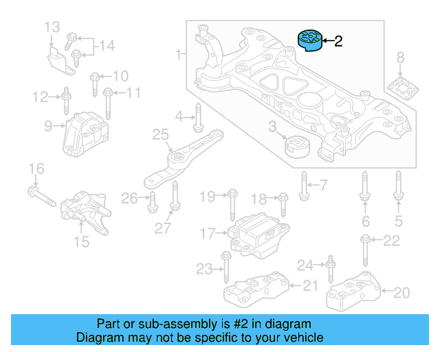 Stabilizer Bar Mount Bolt N-910-734-01 - View 25