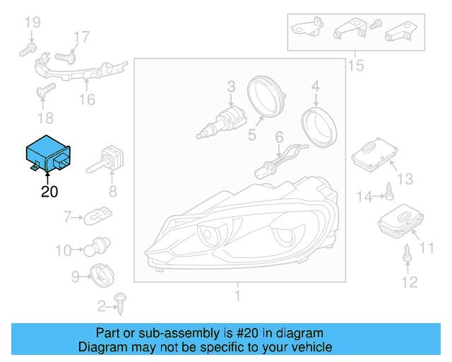 Headlamp Assembly Bolt N-910-953-01 - View 48