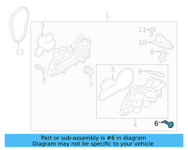 Thermostat Housing Bolt N-910-896-01 - View 10