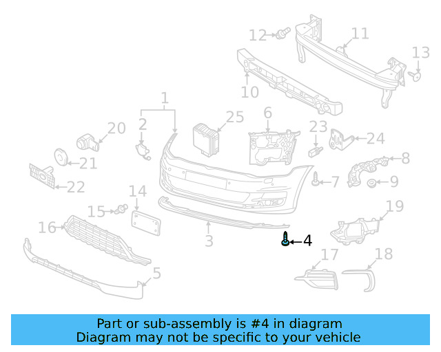 Wheel Opening Molding Screw N-910-907-01 - View 24