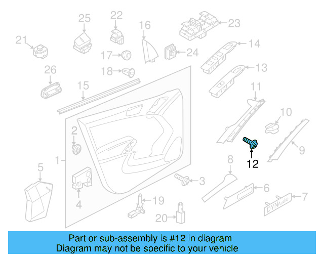 Door Trim Panel Screw N-910-967-01 - View 38