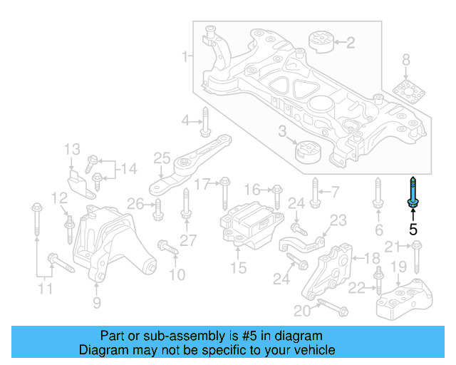 Engine Cradle Mount Bolt N-911-433-01 - View 53