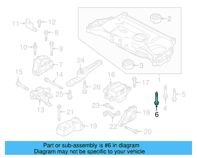 Engine Cradle Mount Bolt N-105-580-02 - View 18