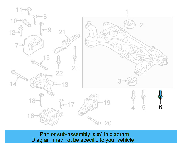 Engine Cradle Mount Bolt N-105-580-02 - View 109