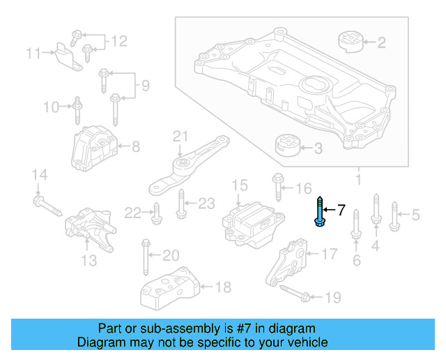 Engine Cradle Mount Bolt N-105-580-02 - View 66