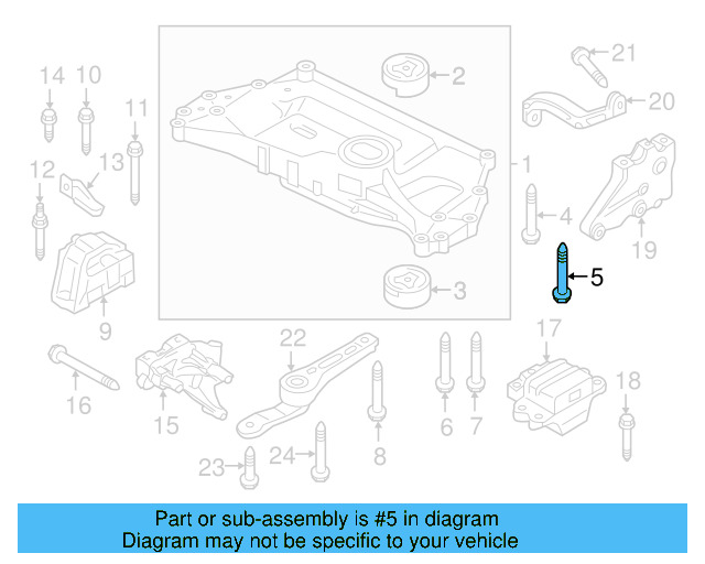 Engine Cradle Mount Bolt N-105-580-02 - View 82