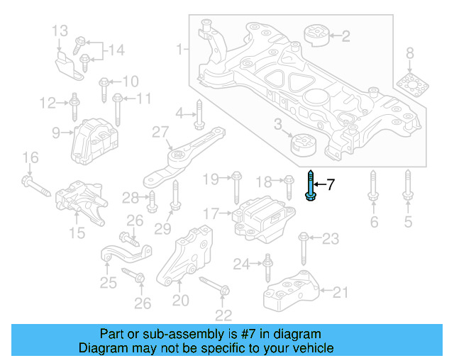 Engine Cradle Mount Bolt N-105-580-02 - View 38