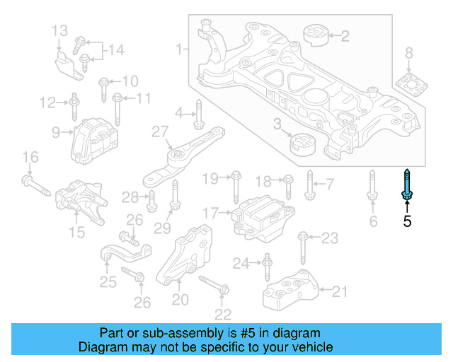 Engine Cradle Mount Bolt N-911-433-01 - View 23