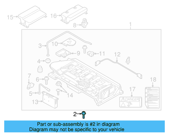 Battery Mount Bolt N-911-506-02 - View 7