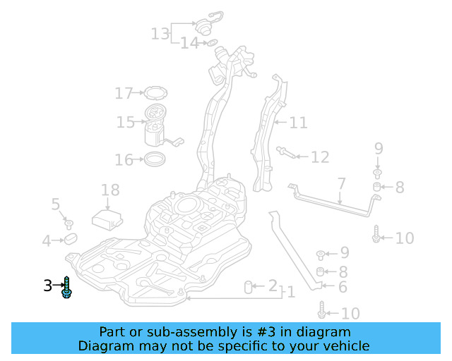 Tank Strap Mount Bolt N-911-591-01