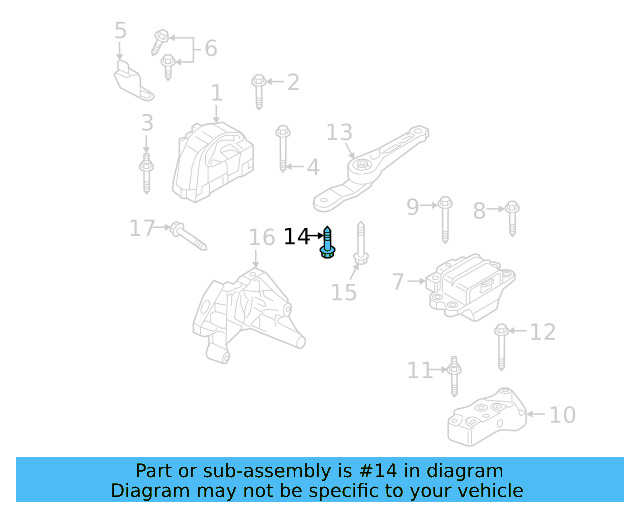 Rear Support Mount Bolt N-911-671-01 - View 49