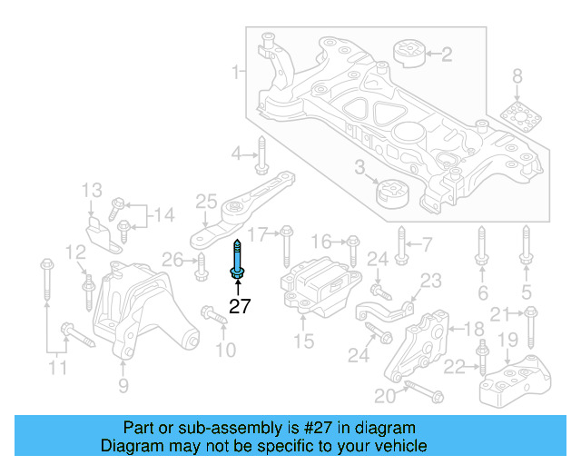 Rear Support Mount Bolt N-911-671-01 - View 52
