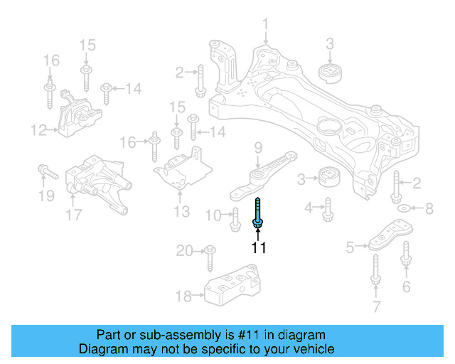 Rear Support Mount Bolt N-911-671-01 - View 53