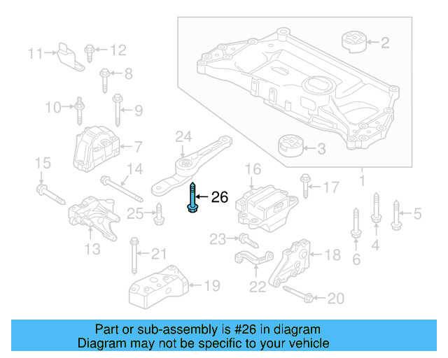 Rear Support Mount Bolt N-911-671-01 - View 54