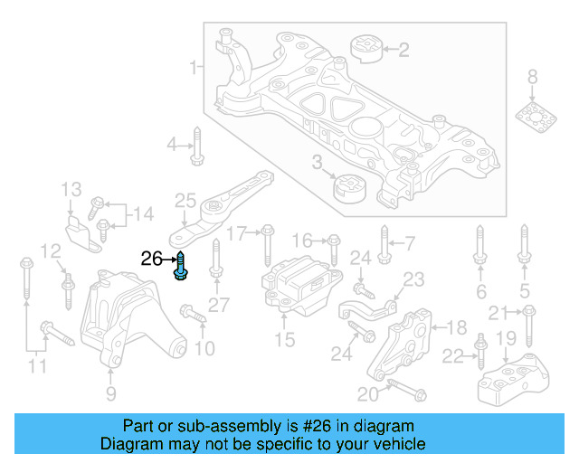 Rear Support Mount Bolt N-911-671-01 - View 57